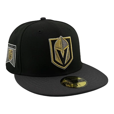 Vegas Golden Knights Black and Graphite Est. 2017 Patch Icy Blue UV NHL New Era 59FIFTY Fitted Hat