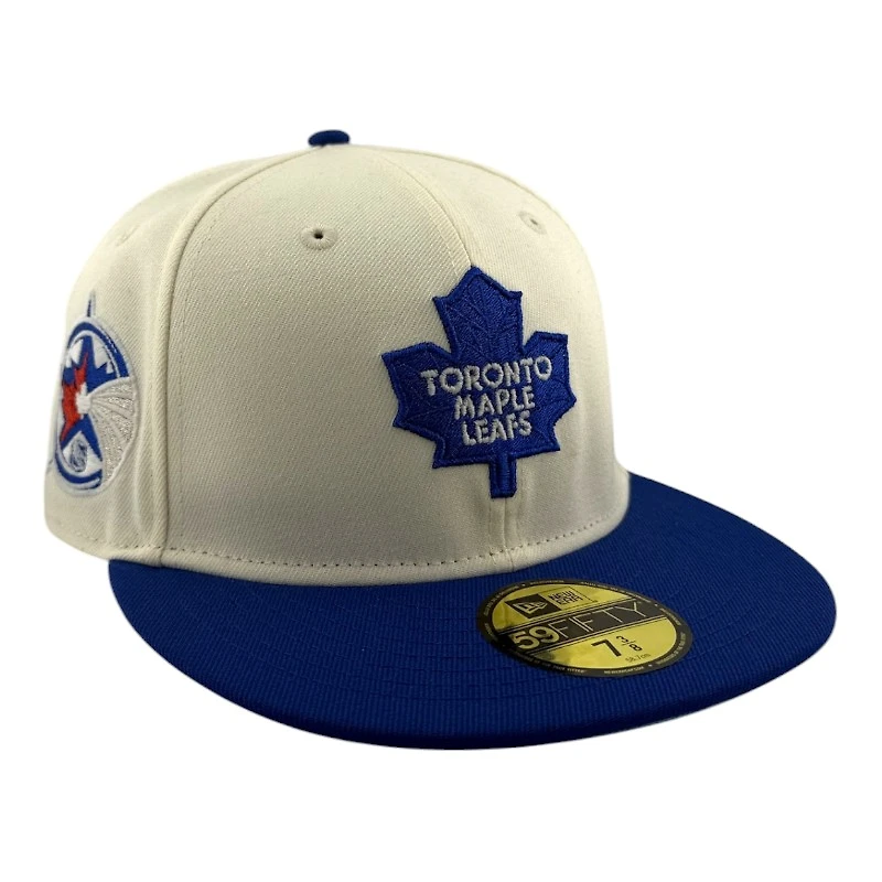 Toronto Maple Leafs Chrome and Royal Blue Icy UV NHL New Era 59FIFTY Fitted Hat