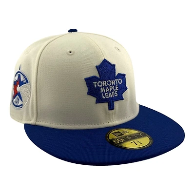 Toronto Maple Leafs Chrome and Royal Blue Icy UV NHL New Era 59FIFTY Fitted Hat