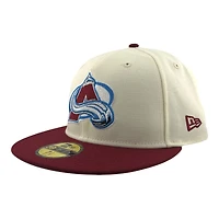 Colorado Avalanche Chrome and Maroon 2001 NHL All Star Game Patch Icy Blue UV New Era 59FIFTY Fitted Hat