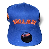 New York Mets Royal Blue and Orange Upside Down Gray UV New Era A-Frame Snapback Hat