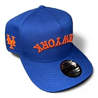 New York Mets Royal Blue and Orange Upside Down Gray UV New Era A-Frame Snapback Hat