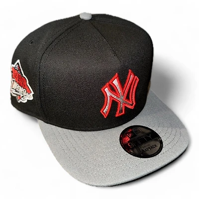 New York Yankees 1999 WS Patch Gray UV New Era A-Frame Snapback Hat