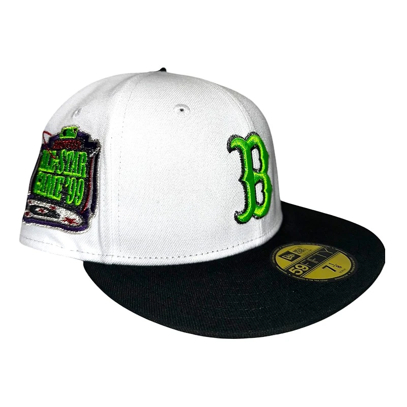 Boston Red Sox White and Black 1999 ASG Patch Gray UV 59FIFTY Fitted Hat