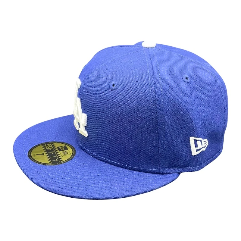 Los Angeles Dodgers Royal Blue 2024 World Series Champions Cursive Gray UV New Era 59FIFTY Fitted Hat