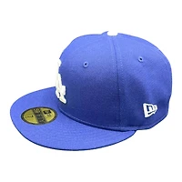 Los Angeles Dodgers Royal Blue 2024 World Series Champions Cursive Gray UV New Era 59FIFTY Fitted Hat