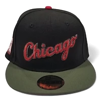 Chicago White Sox Black and Olive Green Red Metallic 95th Anni Patch UV 59FIFTY Fitted Hat