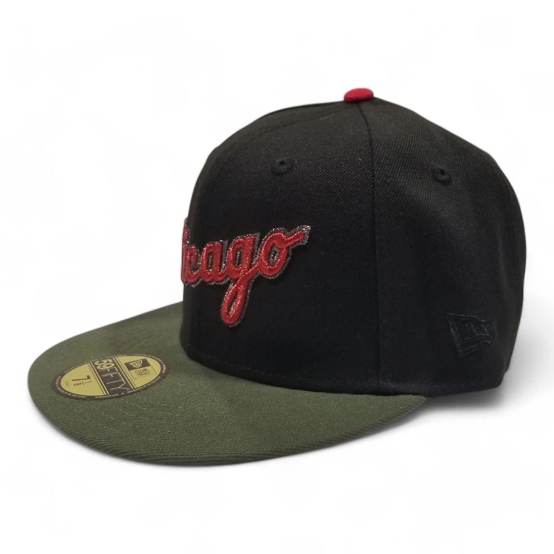 Chicago White Sox Black and Olive Green Red Metallic 95th Anni Patch UV 59FIFTY Fitted Hat