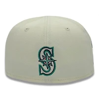 Seattle Mariners Chrome and Navy 24 Ken Griffey Jr Patch Gray UV New Era 59FIFTY Fitted Hat
