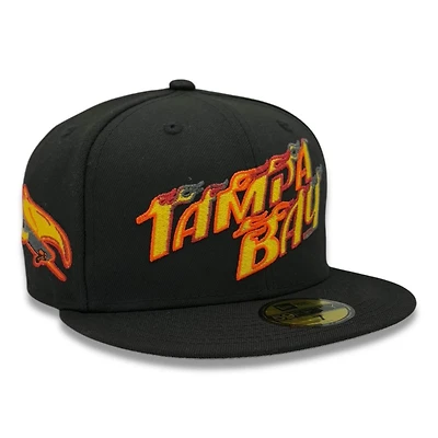 Tampa Bay Rays Black City Connect Patch Gray UV New Era 59FIFTY Fitted Hat