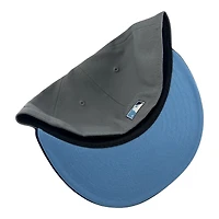 Los Angeles Dodgers Gray and Navy 75th World Series Patch Light Blue UV New Era 59FIFTY Fitted Hat