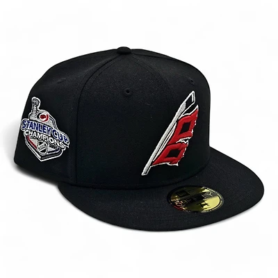 Carolina Hurricanes Black Leon the Lab 2006 Stanley Cup Champions Patch Gray UV 59FIFTY Fitted Hat