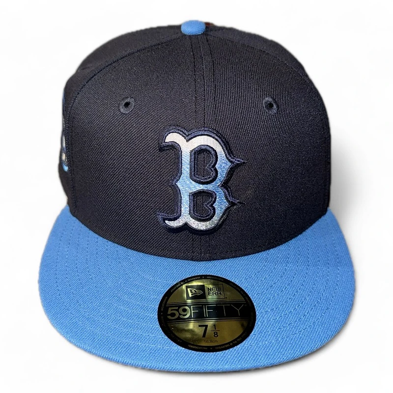 Boston Red Sox Navy and Air Force Blue 1915 WS Patch Gray UV New Era 59FIFTY Fitted Hat