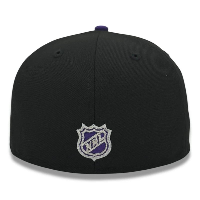 Los Angeles Kings Black and Gray 40th Anniversrary Patch Purple UV NHL New Era 59FIFTY Fitted Hat