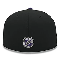 Los Angeles Kings Black and Gray 40th Anniversrary Patch Purple UV NHL New Era 59FIFTY Fitted Hat