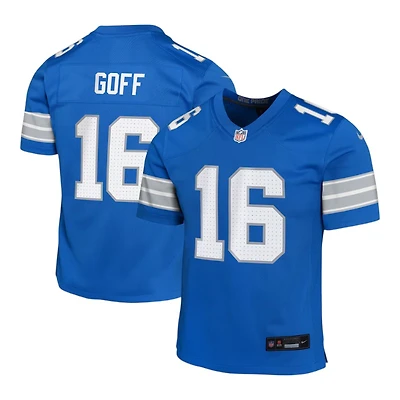 Youth Detroit Lions Jared Goff Blue Nike Game Jersey