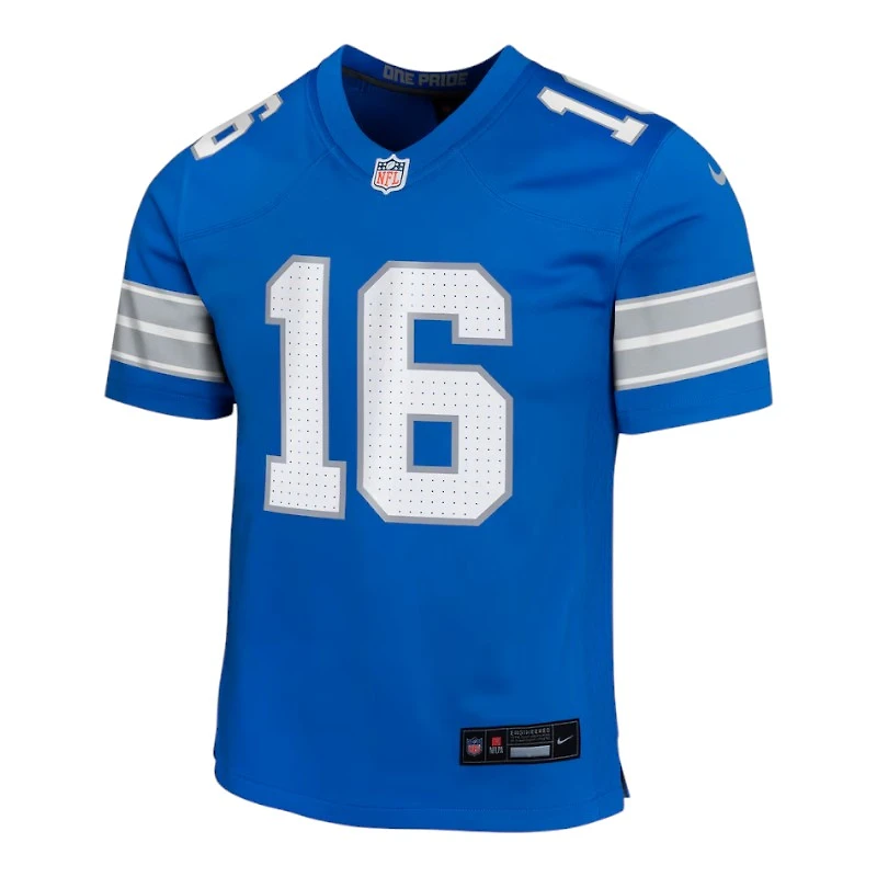 Youth Detroit Lions Jared Goff Blue Nike Game Jersey