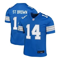 Youth Detroit Lions Amon-Ra St. Brown Blue Nike Game Jersey