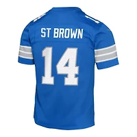 Youth Detroit Lions Amon-Ra St. Brown Blue Nike Game Jersey