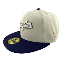 Los Angeles Dodgers Chrome and Purple "LA Hoops Collection" 40th Anniversary Patch Gray UV New Era 59FIFTY Fitted Hat