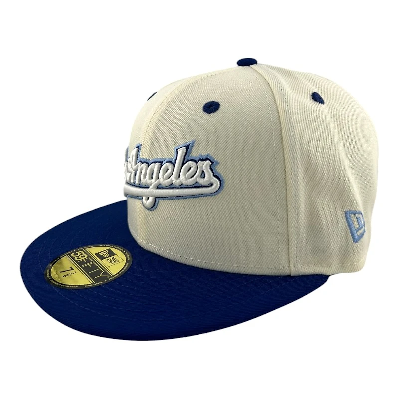 Los Angeles Dodgers Chrome and Royal Blue "LA Hoops Collection" 1988 World Series Patch Gray UV New Era 59FIFTY Fitted Hat