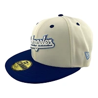 Los Angeles Dodgers Chrome and Royal Blue "LA Hoops Collection" 1988 World Series Patch Gray UV New Era 59FIFTY Fitted Hat