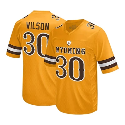Wyoming Cowboys Logan Wilson Yellow Original Retro Brand NCAA College Jersey