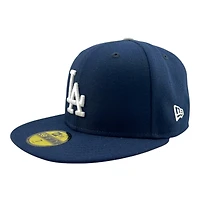 Los Angeles Dodgers Seashore Blue 2024 World Series Champions Patch Grey UV New Era 59FIFTY Fitted Hat