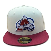 Colorado Avalanche Chrome and Burgundy 20th Anni Patch Gray UV New Era 59FIFTY Fitted Hat
