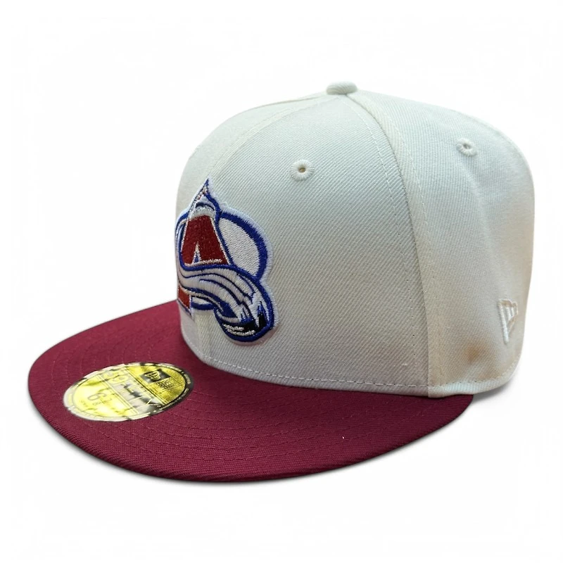 Colorado Avalanche Chrome and Burgundy 20th Anni Patch Gray UV New Era 59FIFTY Fitted Hat