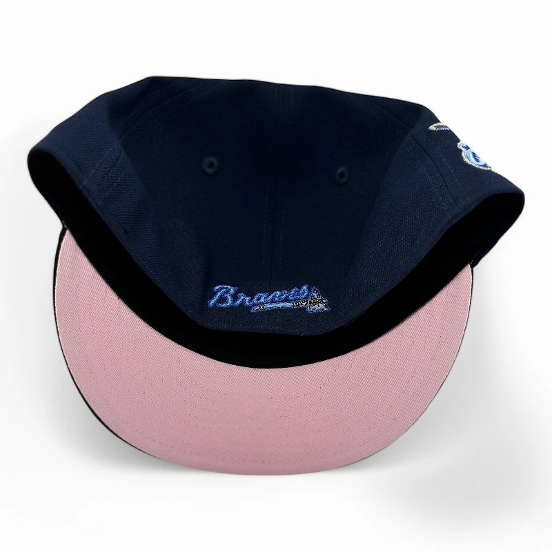 Atlanta Braves Navy and Black Star Galaxy Cappy 2000 ASG Patch Pink UV New Era 59FIFTY Fitted Hat