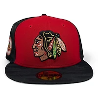 Chicago Blackhawks Red and Black Camo Cappy Alternate Logo Patch Gray UV New Era 59FIFTY Fitted Hat