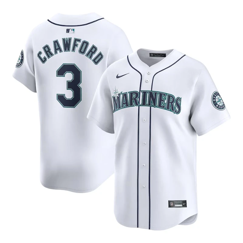Seattle Mariners JP Crawford White Nike Limited Player Jersey