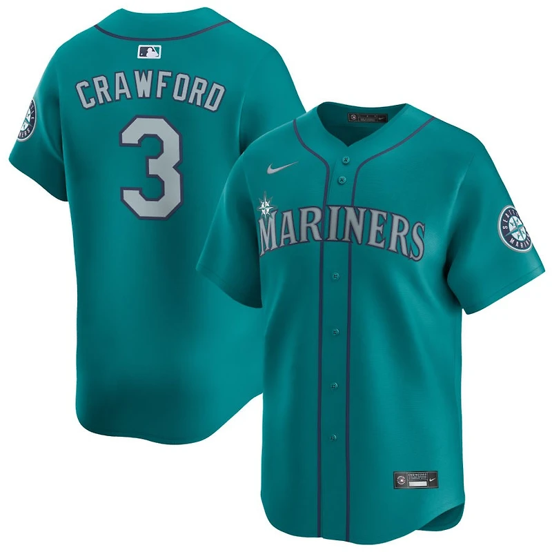 Seattle Mariners JP Crawford Teal Nike Limited Player Jersey
