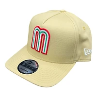 Mexico Vegas Gold with Mexico Flag Patch New Era 9FIFTY A-Frame Snapback Hat