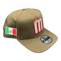 Mexico Walnut Brown with Mexico Flag Patch New Era 9FIFTY A-Frame Snapback Hat