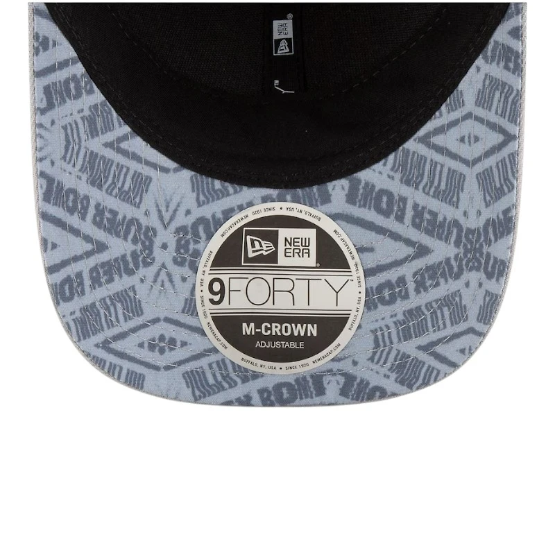 Philadelphia Eagles Gray Super Bowl LIX Opening Night New Era 9FORTY Adjustable Hat