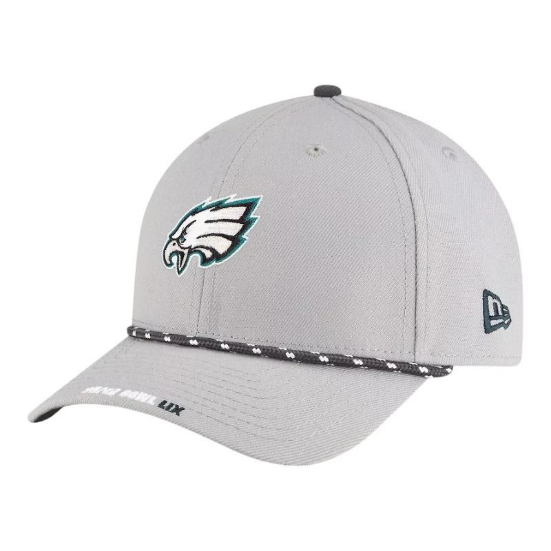 Philadelphia Eagles Gray Super Bowl LIX Opening Night New Era 9FORTY Adjustable Hat