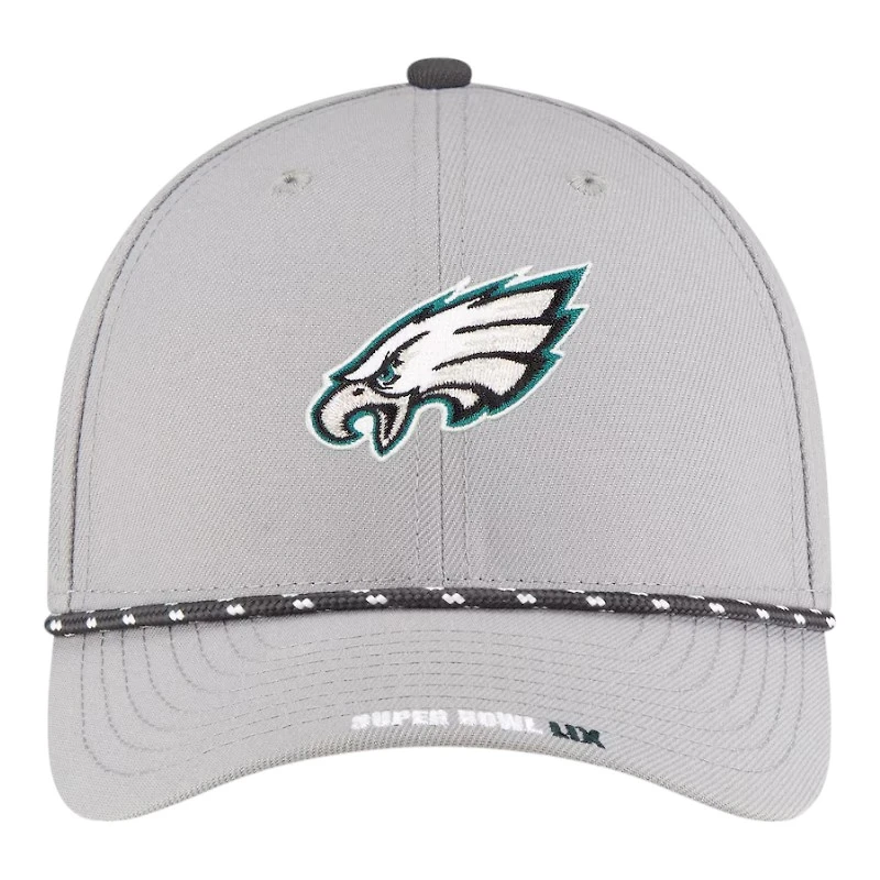 Philadelphia Eagles Gray Super Bowl LIX Opening Night New Era 9FORTY Adjustable Hat
