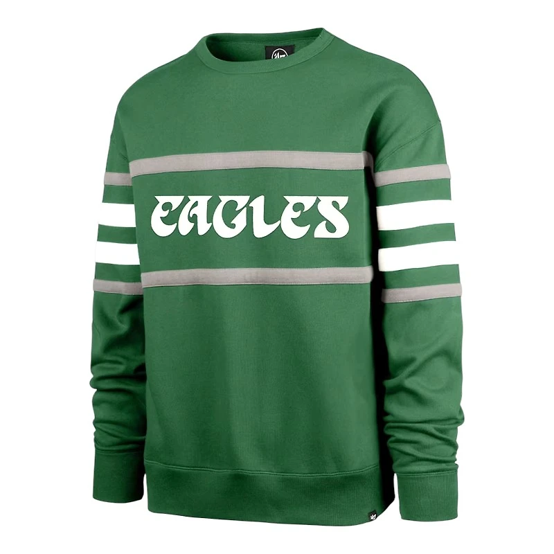 Philadelphia Eagles Kelly Green Retro 47 Brand Long Sleeve Fashion Sweatshirt