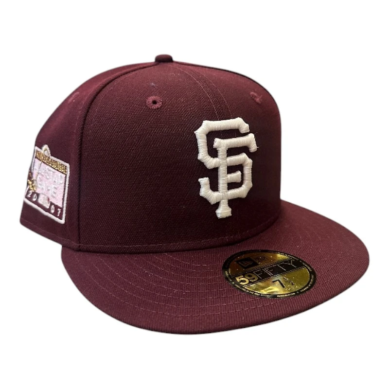 San Francisco Giants Maroon 2007 ASG Patch Pink UV New Era 59FIFTY Fitted Hat