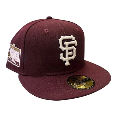 San Francisco Giants Maroon 2007 ASG Patch Pink UV New Era 59FIFTY Fitted Hat