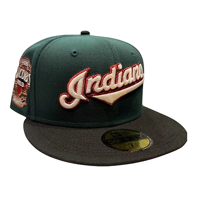 Cleveland Indians Green and Black Jacobs Field Patch Gray UV New Era 59FIFTY Fitted Hat