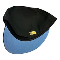 Los Angeles Angels Black and Graphite 50th Anniversary Patch Light Blue UV New Era 59FIFTY Fitted Hat