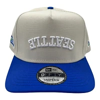 Seattle Seahawks Gray and Royal Blue Upside Down Seattle New Era 9FIFTY A-Frame Snapback Hat