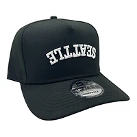 Seattle Black and White Upside Down City Name New Era 9FIFTY A-Frame Snapback Hat