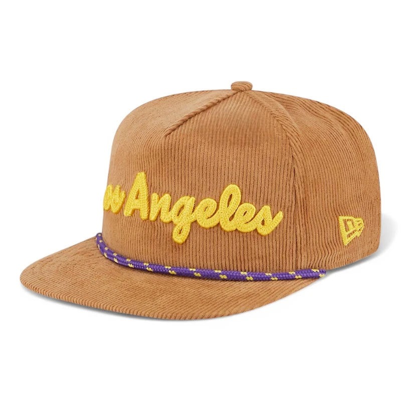 Los Angeles Lakers Victory Grove Corduroy Golfer Hat New Era Snapback Hat
