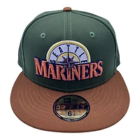 Seattle Mariners Dark Green and Toasted Peanut Gray UV New Era 59FIFTY Fitted Hat