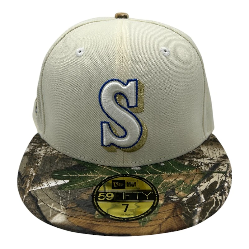 Seattle Mariners Chrome and Realtree 35th Anni Patch Gray UV New Era 59FIFTY Fitted Hat