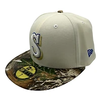 Seattle Mariners Chrome and Realtree 35th Anni Patch Gray UV New Era 59FIFTY Fitted Hat